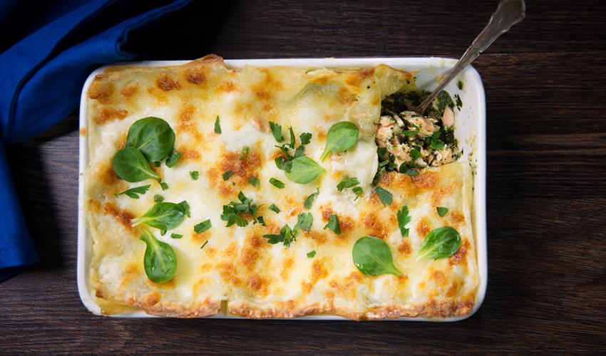 Recipe : salmon and spinach lasagne